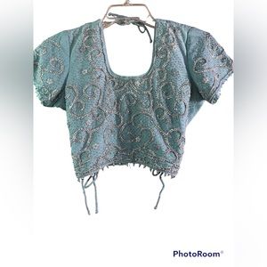 Ethnic Beaded Rhinestones Top